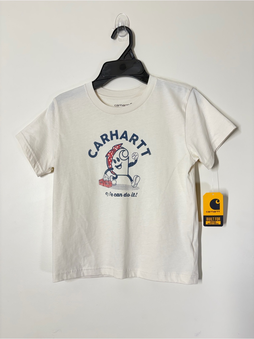 Carhartt Kids We Can Do It Rosie Graphic Cream T-Shirt Girls NWT